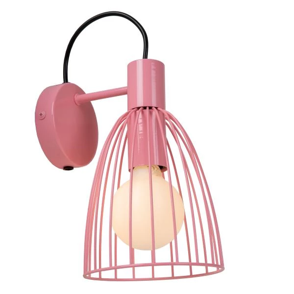 Lucide MACARONS - Wandlamp - 1xE27 - Roze - detail 1